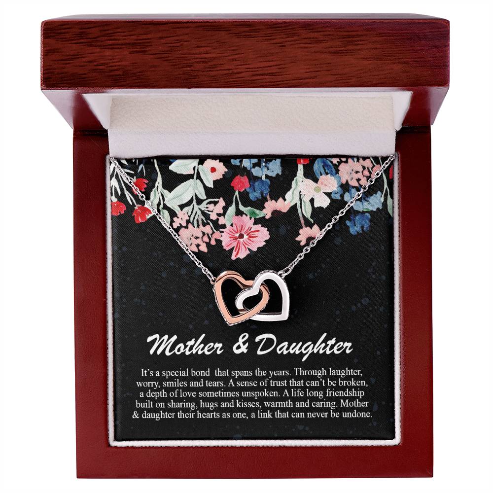 Mother & Daughter Interlocking Hearts Necklace