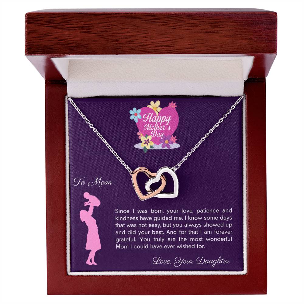 Happy Mother'S Day Love Patience And Kindness Necklace Interlocking Hearts Necklace