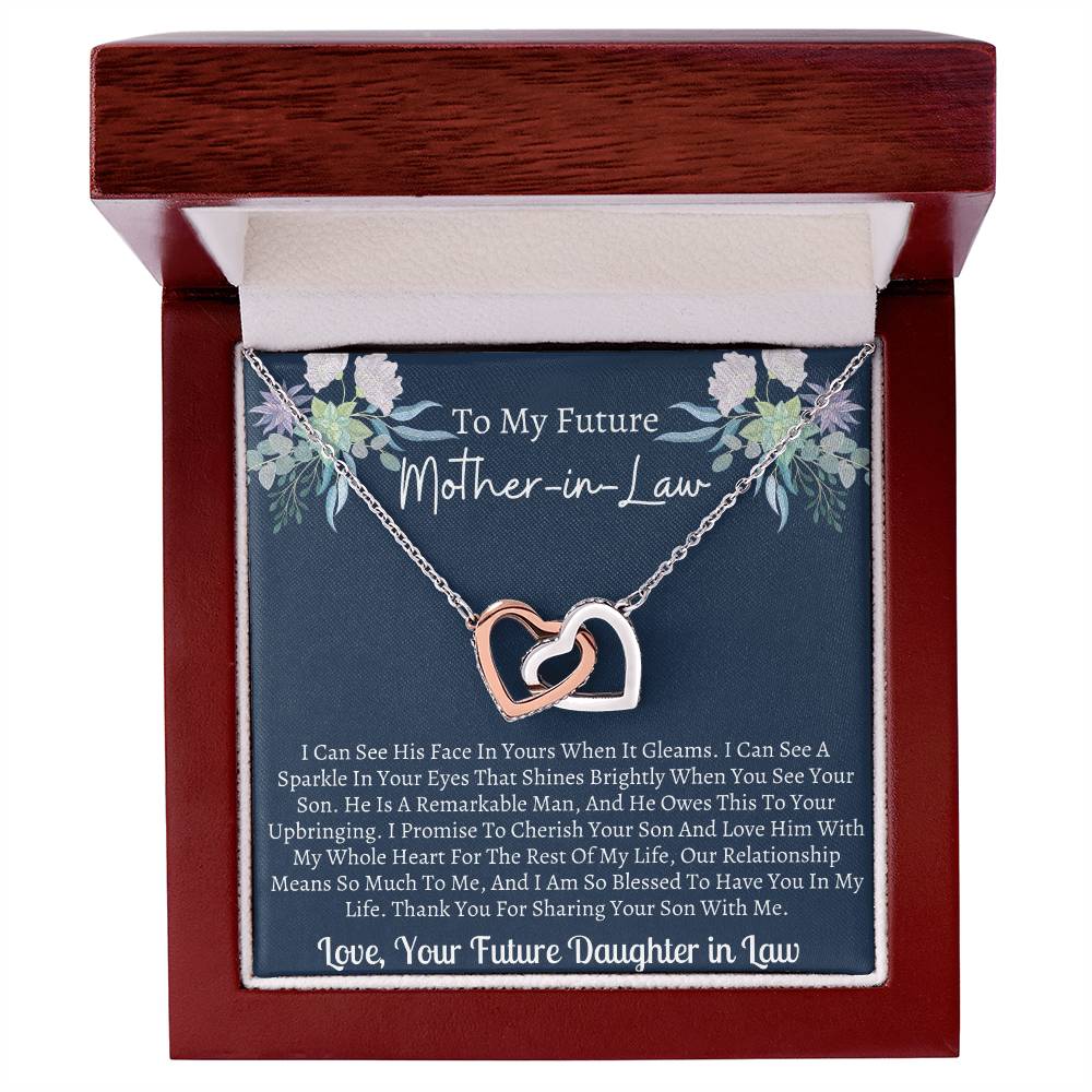 Gift For Future Mother In Law Interlocking Hearts Necklace