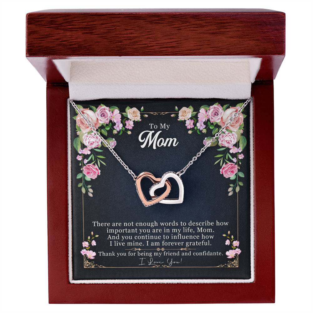 Mother'S Day Unique Gift - Interlocked Hearts Necklace Interlocking Hearts Necklace