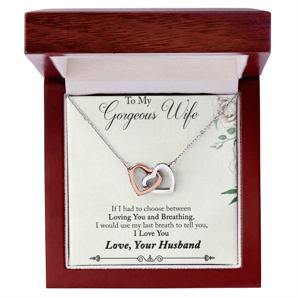 Gift For Wife - Interlocking Hearts Necklace