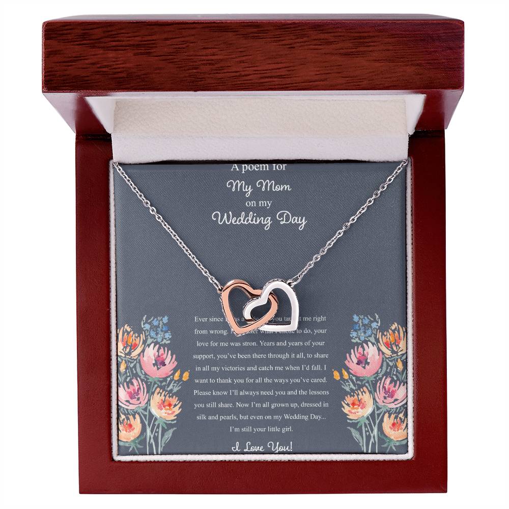 A Poem For My Mom Interlocking Hearts Necklace