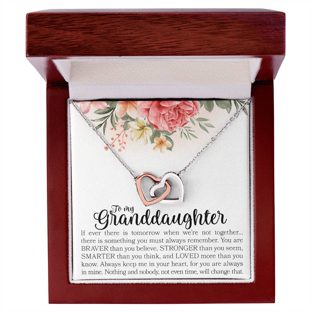 Infinity Love - To Granddaughter Interlocking Hearts Necklace