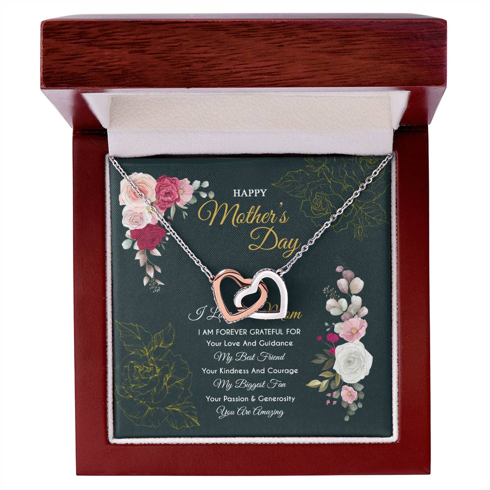 Gift For Mom - Forever Grateful - The Interlocking Heart Necklace Interlocking Hearts Necklace