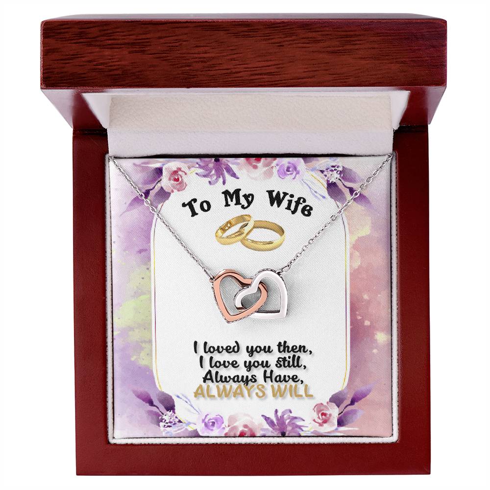 I Love You Always Necklace Interlocking Hearts Necklace