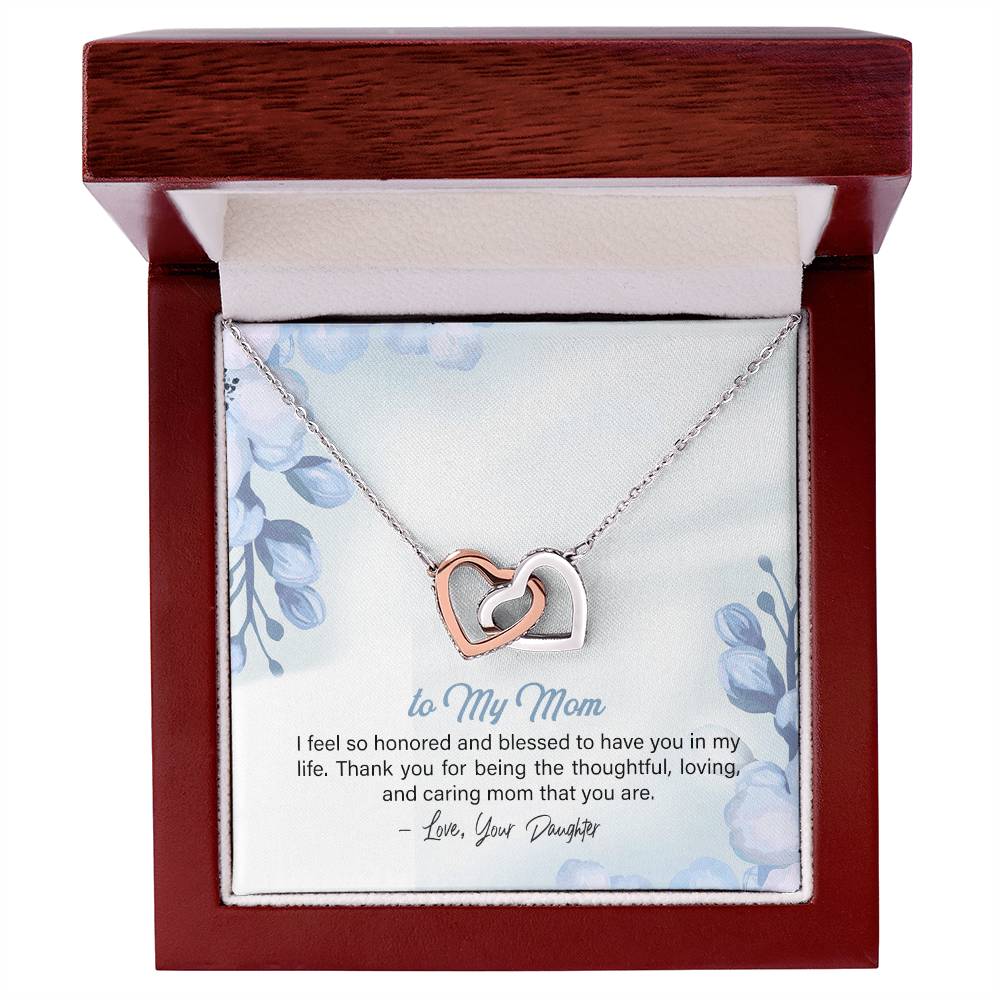 Amazing Gift For Your Mom Interlocking Hearts Necklace