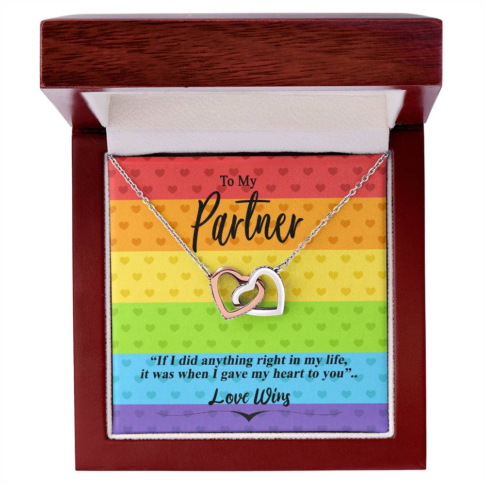 Love Wins Necklace Interlocking Hearts Necklace