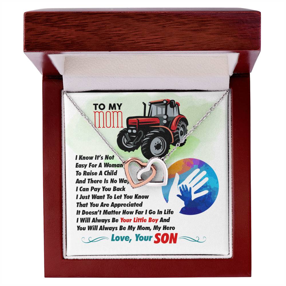 Farmer'S Mom - Interlocking Heart Necklace Interlocking Hearts Necklace