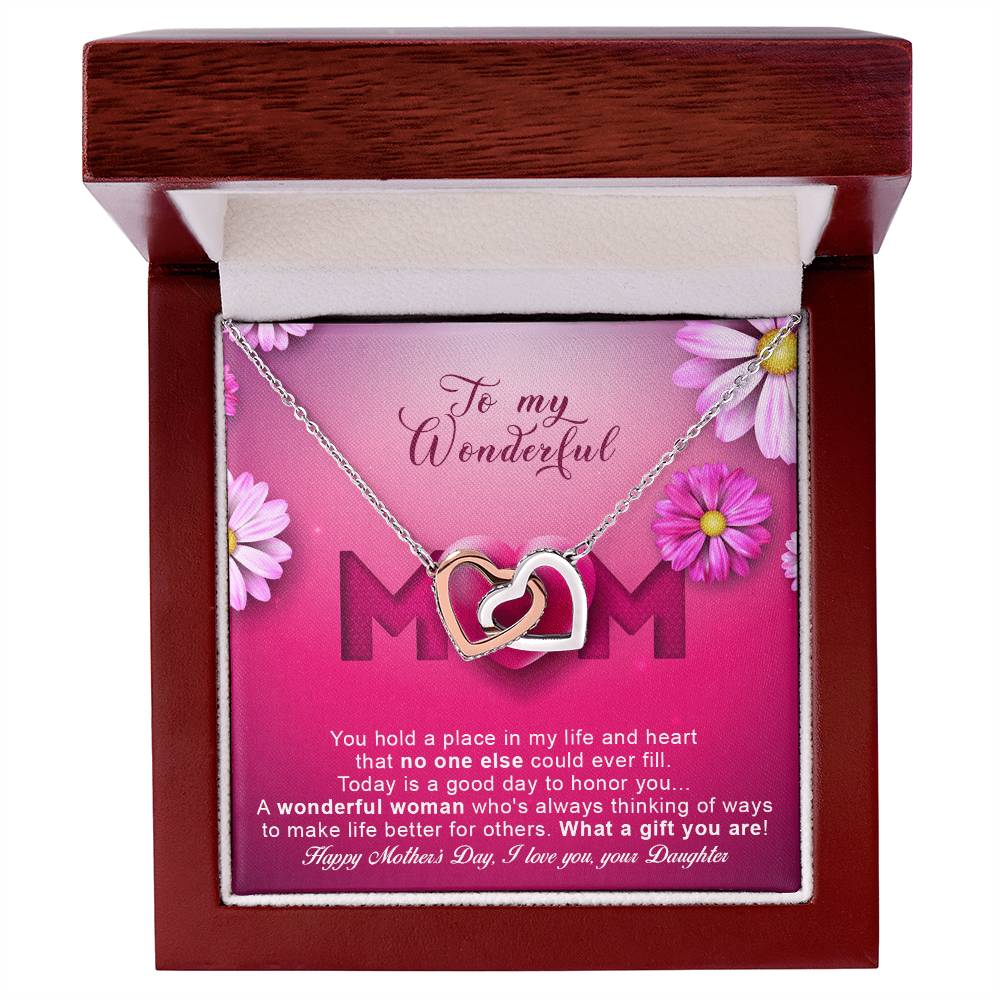 Daughters ! Perfect Mother'S Day Gift - Unique Necklace Interlocking Hearts Necklace