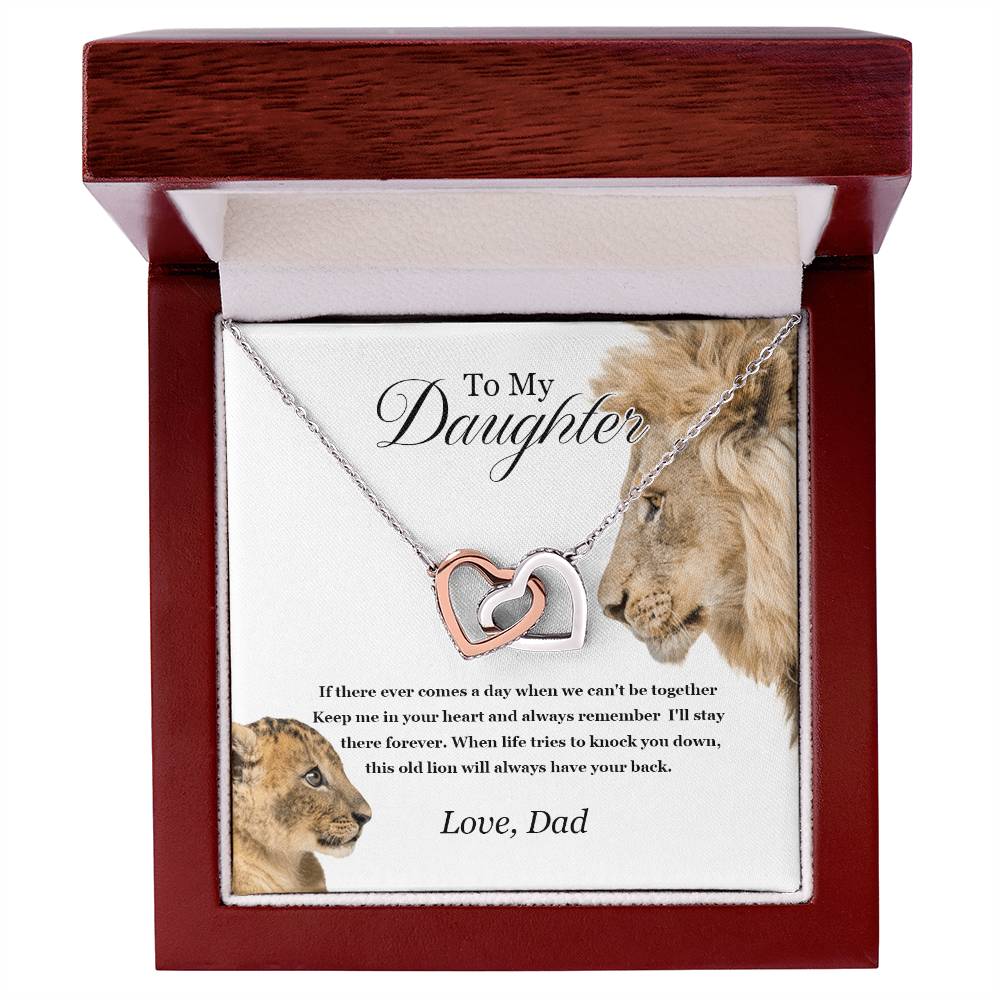 To My Daughter - Special Necklace - L03 Interlocking Hearts Necklace