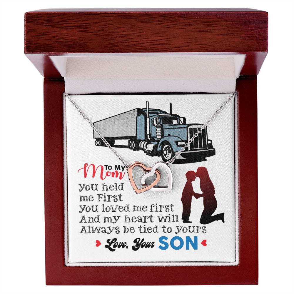 Trucker'S Mom - Interlocking Heart Necklace Interlocking Hearts Necklace