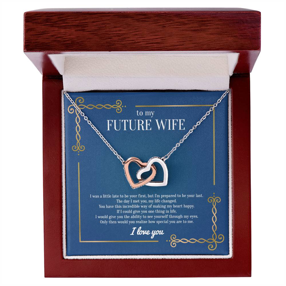 To My Future Wife - Interlocking Hearts Lovepacket Interlocking Hearts Necklace
