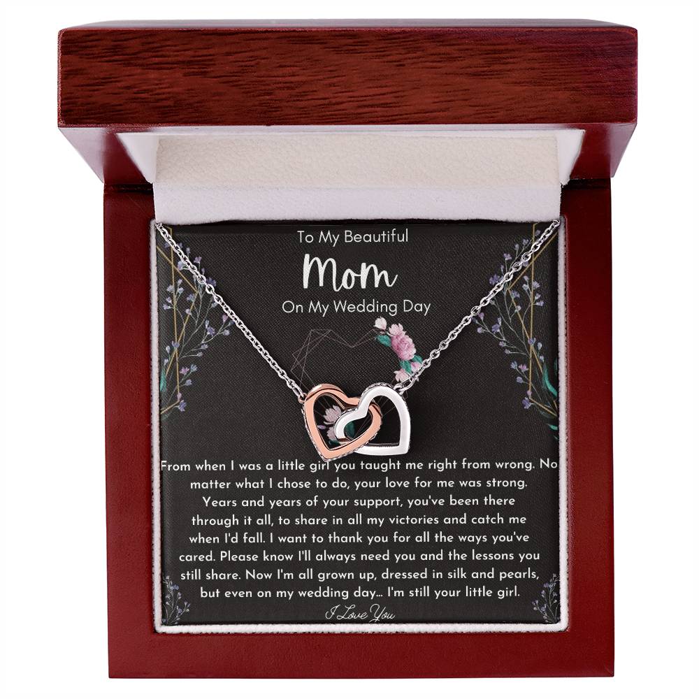 Mother Of The Bride Gift From Daughter Mother Of The Bride Necklace From Bride Eternity Necklace Mom Of Bride Gift To Mom From Bride Interlocking Hearts Necklace