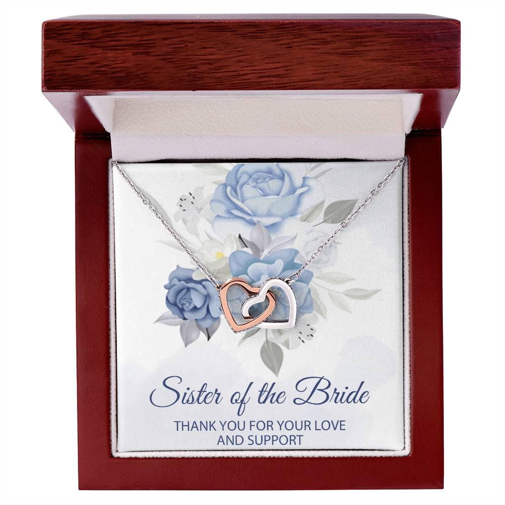 Sister Of The Bride Jewelry Boxsister Of The Bride Necklace Sister In Law Wedding Day Giftsister Of The Groom Weddinginterlocking Hearts Interlocking Hearts Necklace