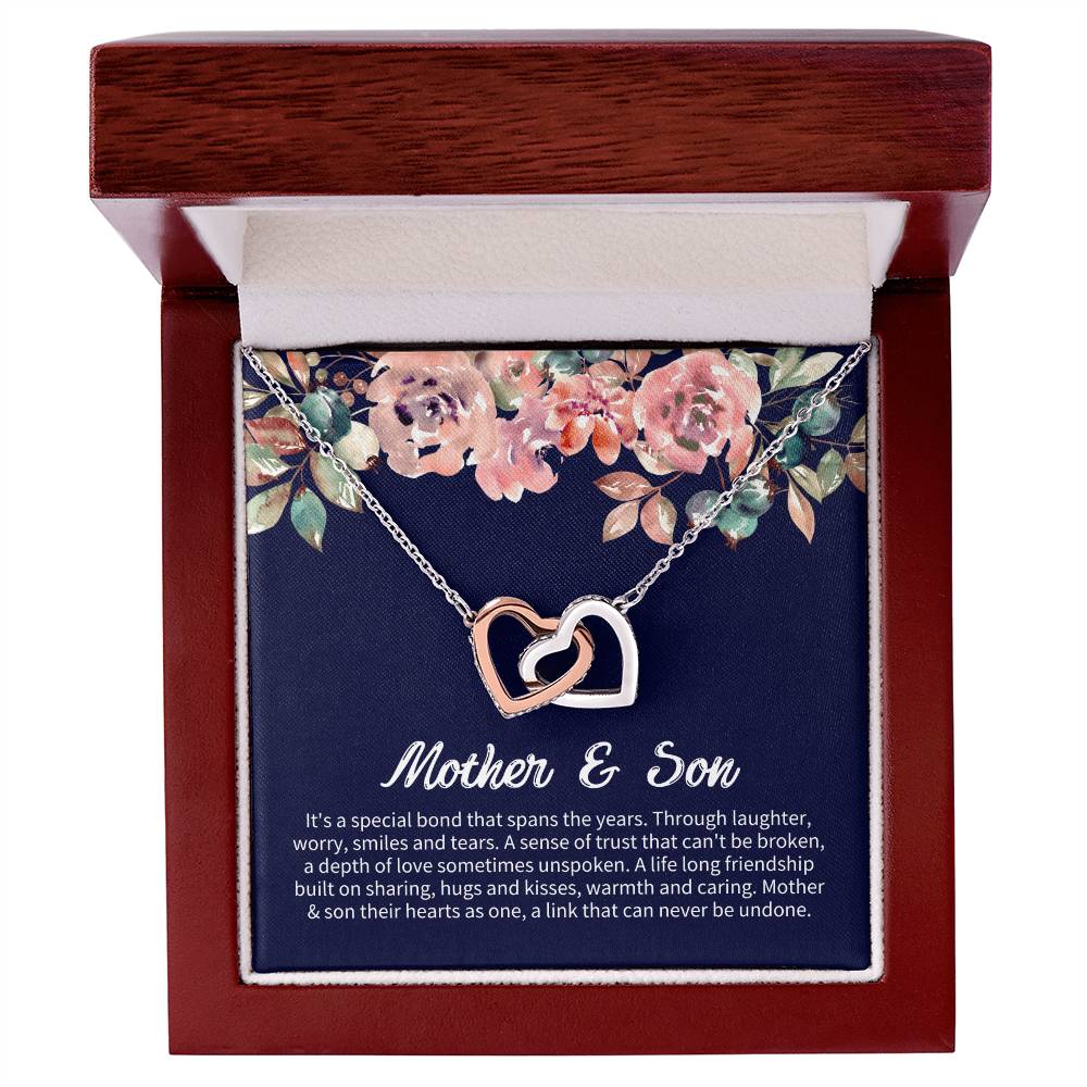 Mother & Son It'S A Special Bond Interlocked Heart Necklace Interlocking Hearts Necklace