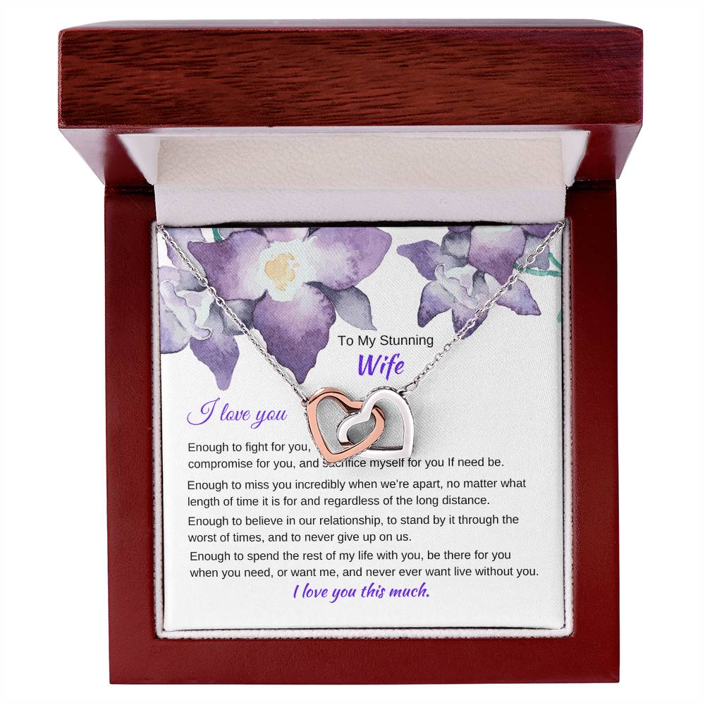 I Love You Enough Necklace Interlocking Hearts Necklace