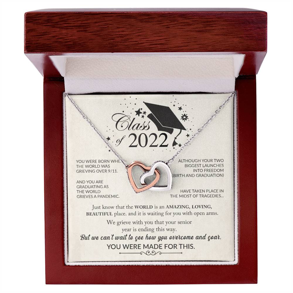 Daughter Graduation Gifts - Infinity Heart Necklace With Message Card Perfect Gift For Her Interlocking Hearts Necklace