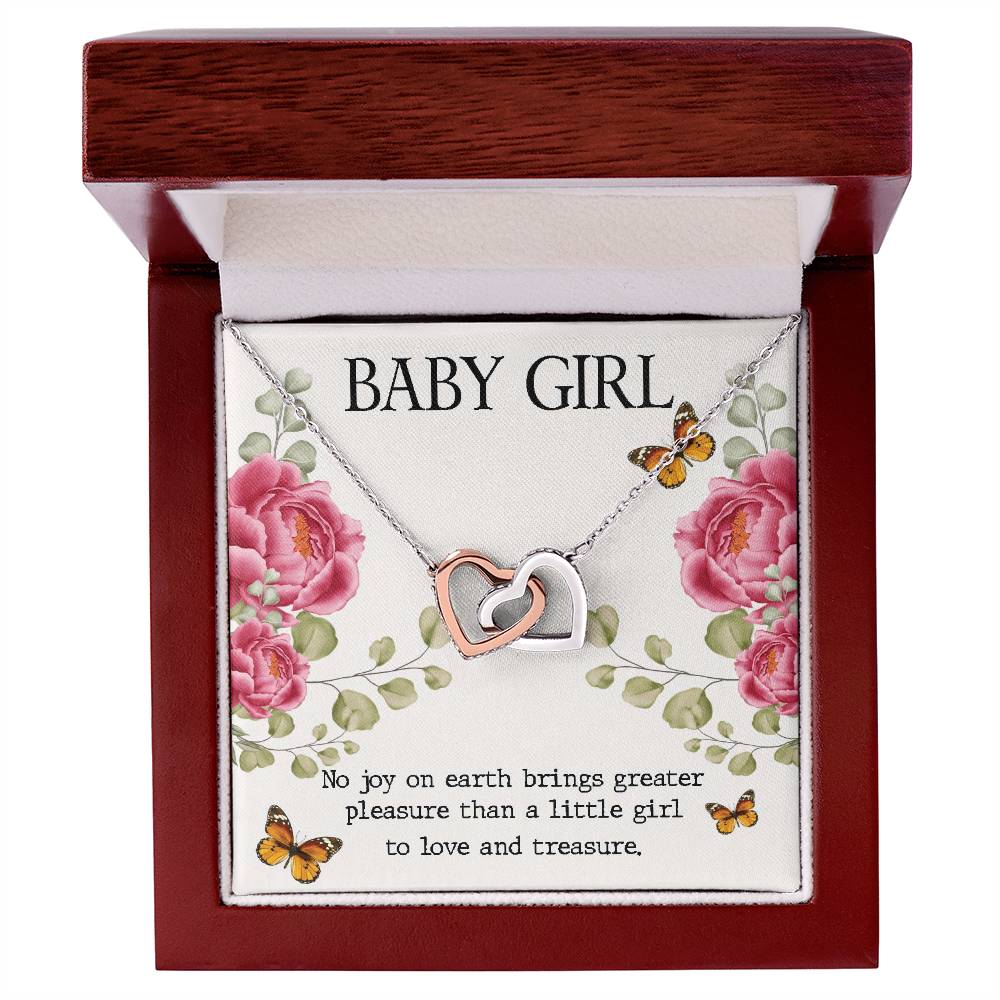 Mom To Be Gift Necklace It'S A Girl Necklace Gift New Baby Girl Gift For Mom It'S A Girl Jewelry Interlocking Hearts Necklace