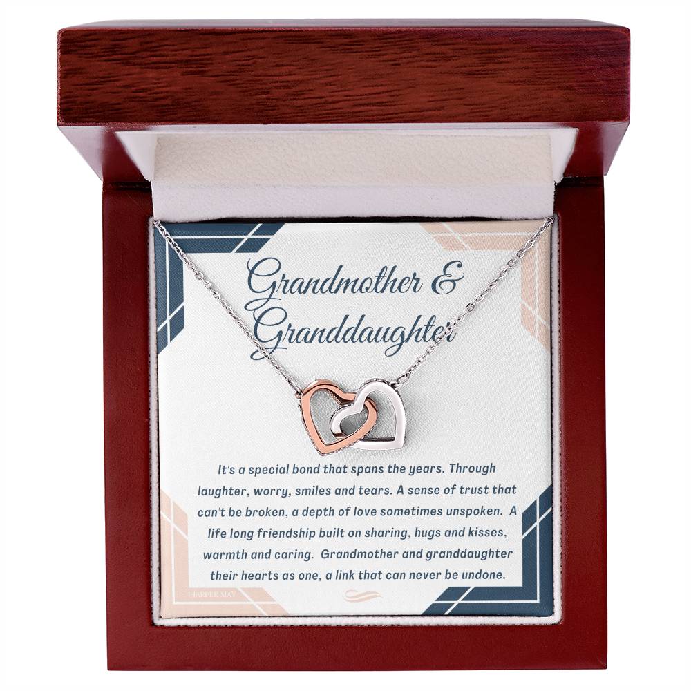 17. Grandmother And Granddaughter Interlocking Hearts Necklace