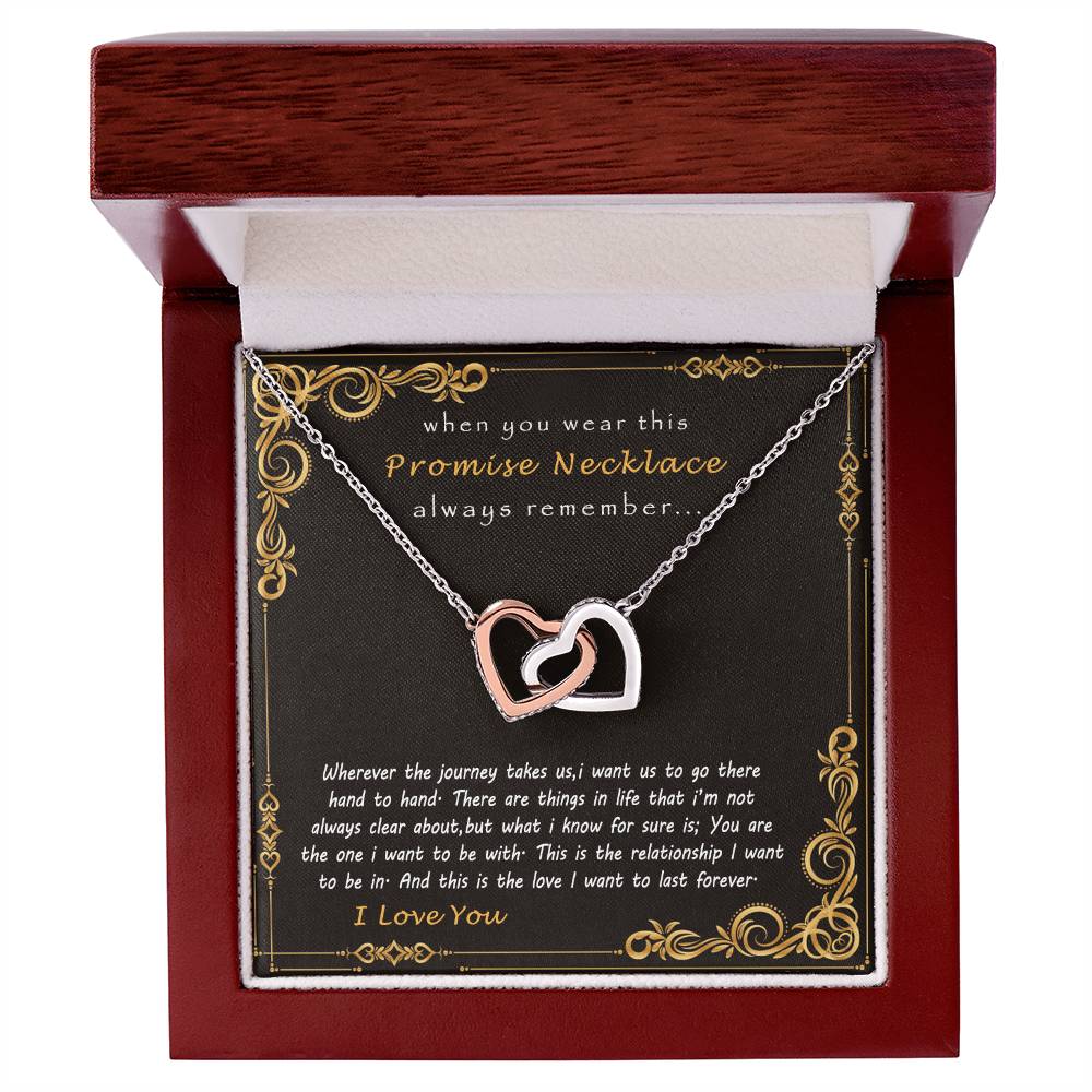 Promise Necklace Interlocking Heart Necklace Interlocking Hearts Necklace