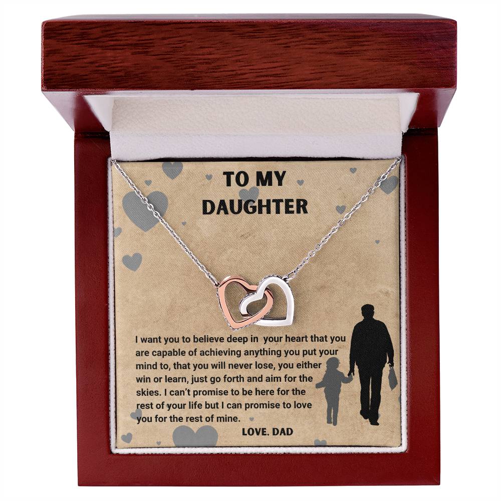 To My Daughter 🎁 Interlocking Hearts Necklace