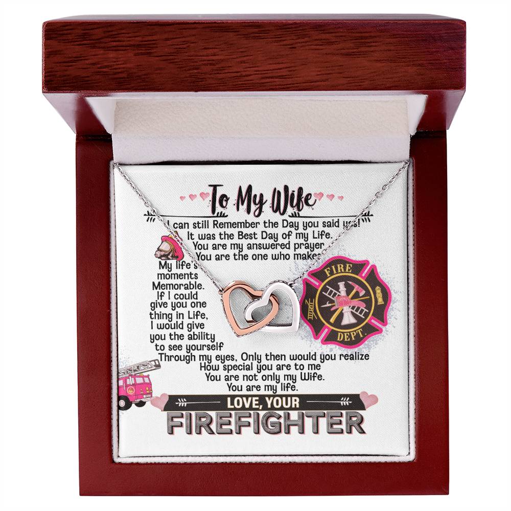 Firefighter'S Wife - Interlocking Heart Necklace Interlocking Hearts Necklace