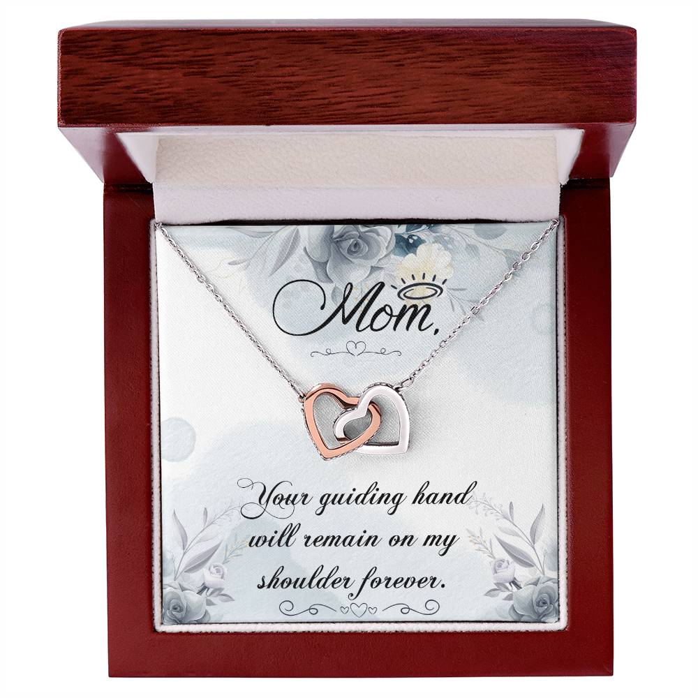 Mom Your Guiding Hand - Interlocking Heart Necklace Interlocking Hearts Necklace