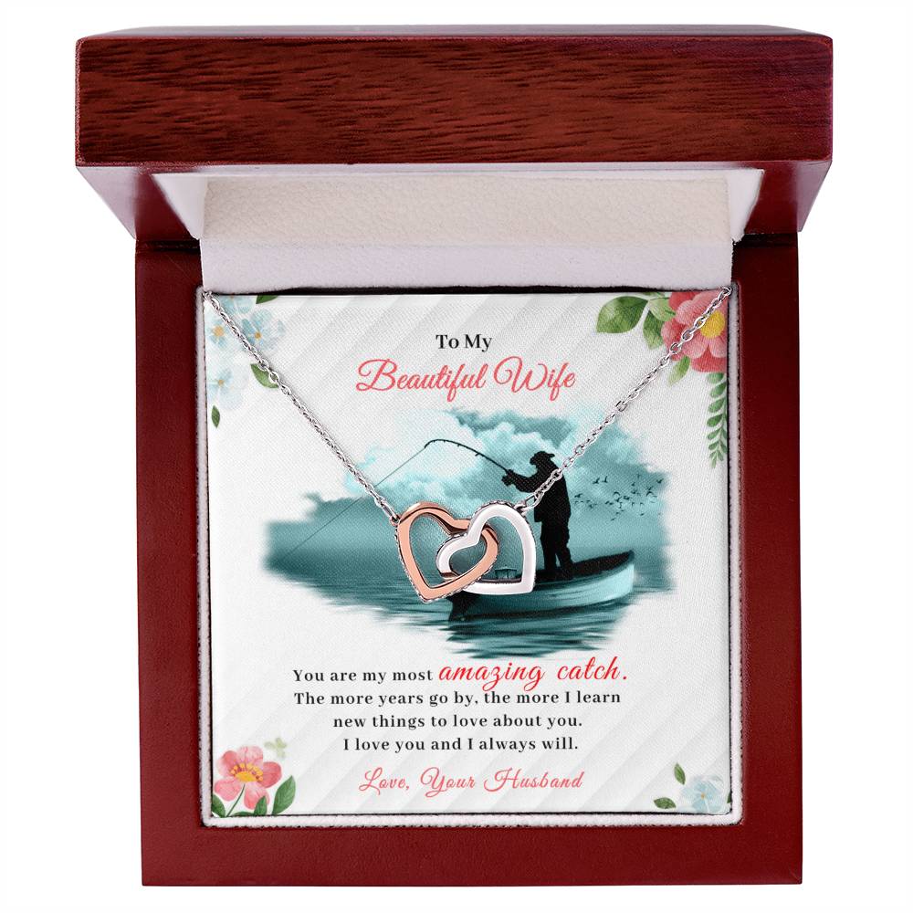 Gift For Fisherman'S Wife Interlocking Hearts Necklace