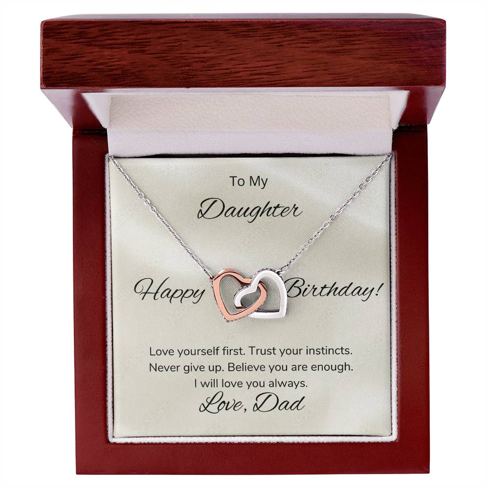 A Stunning Birthday Gift For A Beautiful Daughter - The Beautiful Interlocking Hearts Necklace