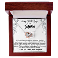 Happy Mother'S Day Mom It'S A Special Bond That Spans The Years. Interlocking Hearts Necklace