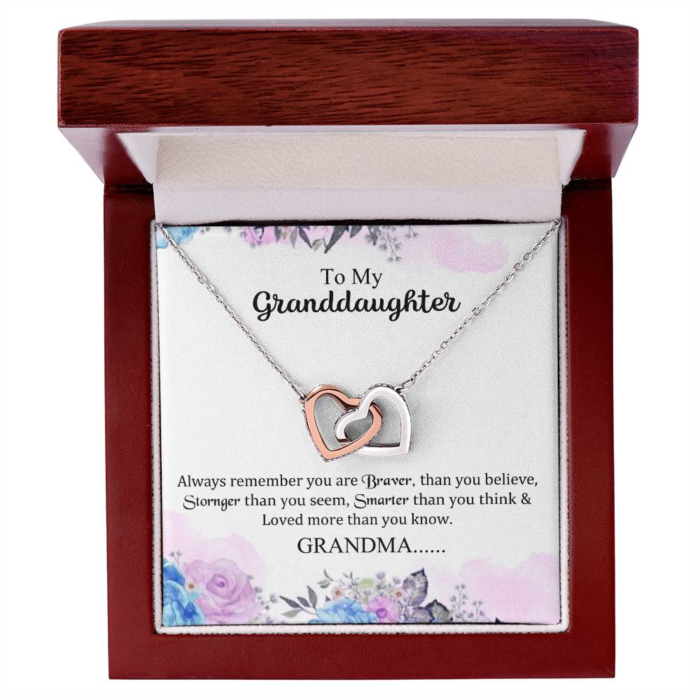 To My Granddaughter Necklacegranddaughter Necklace For Women With Message Card Interlocking Heart Necklace Gift . Interlocking Hearts Necklace