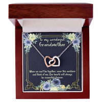 To My Wonderful Grandmother Our Hearts Will Always Be Connected Necklace For Grandmother Gift From Granddaughter Gift From Grandson Interlocking Hearts Necklace