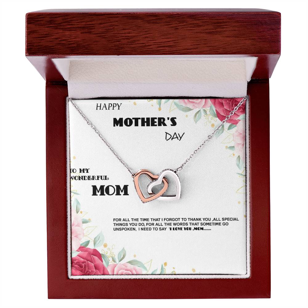 To My Mother Interlocking Hearts Necklace