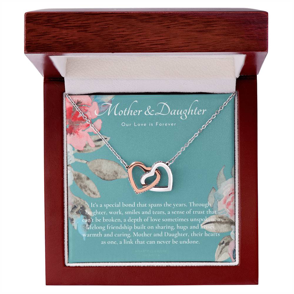 MOM&DA~2 Interlocking Hearts Necklace