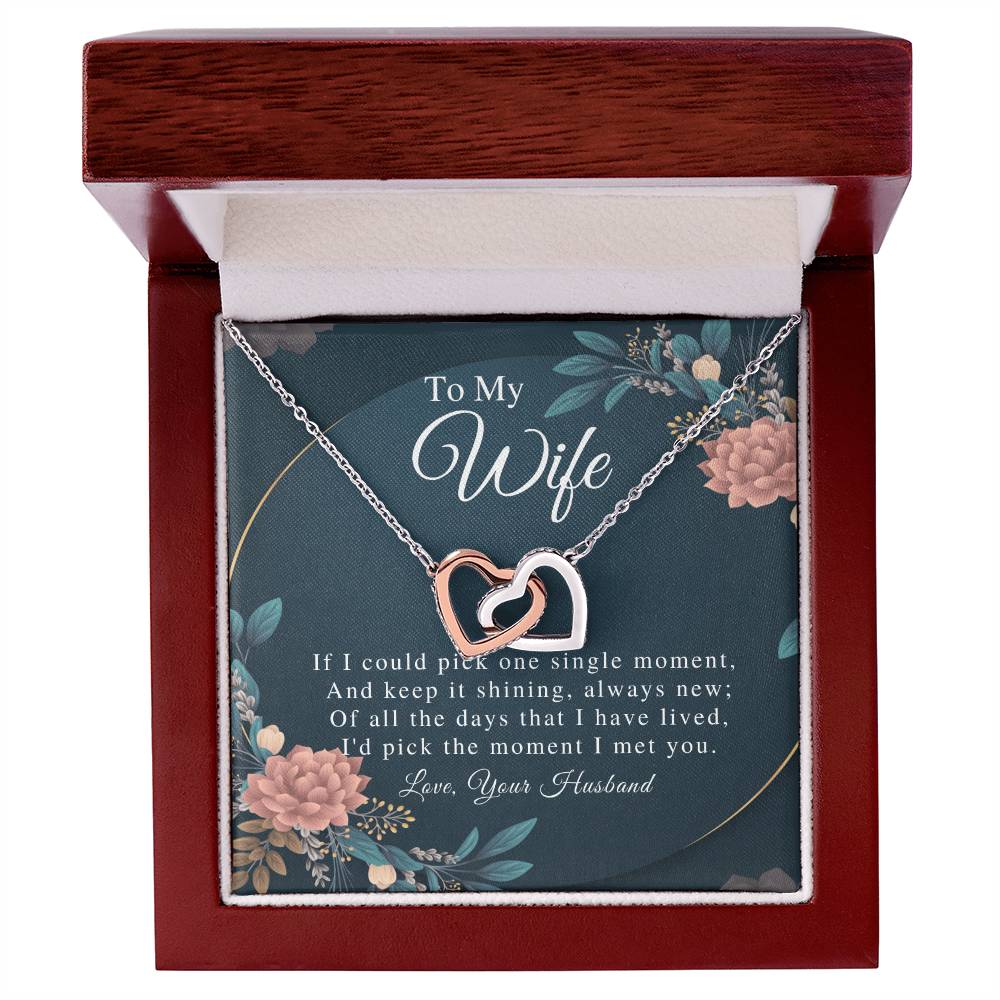 The Moment I Met You - Interlocking Hearts Necklace