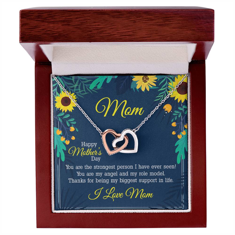 Happy Mother'S Day Interlocking Hearts Necklace