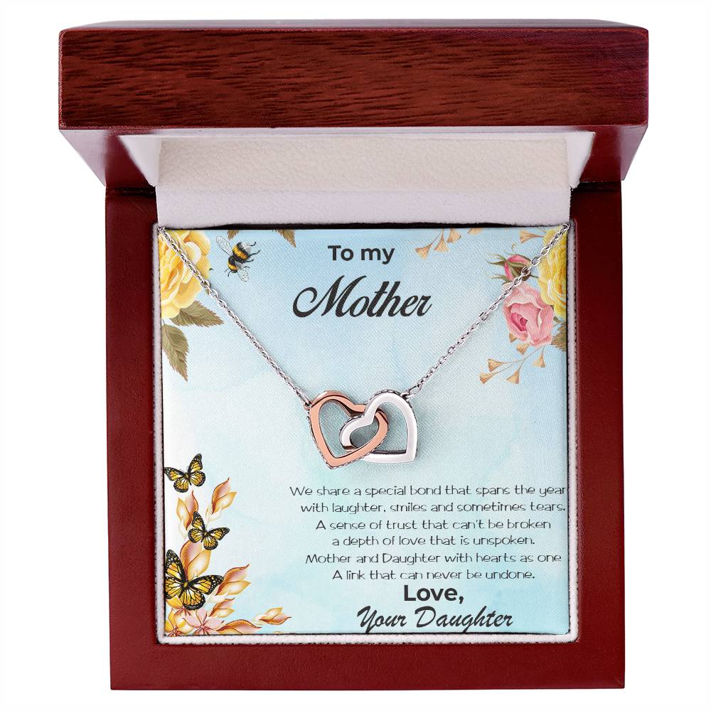 Mother And Daughter Special Bond Necklace Interlocking Hearts Necklace