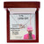 To My Little Girl Interlocking Heart Necklace With Message Card Interlocking Hearts Necklace