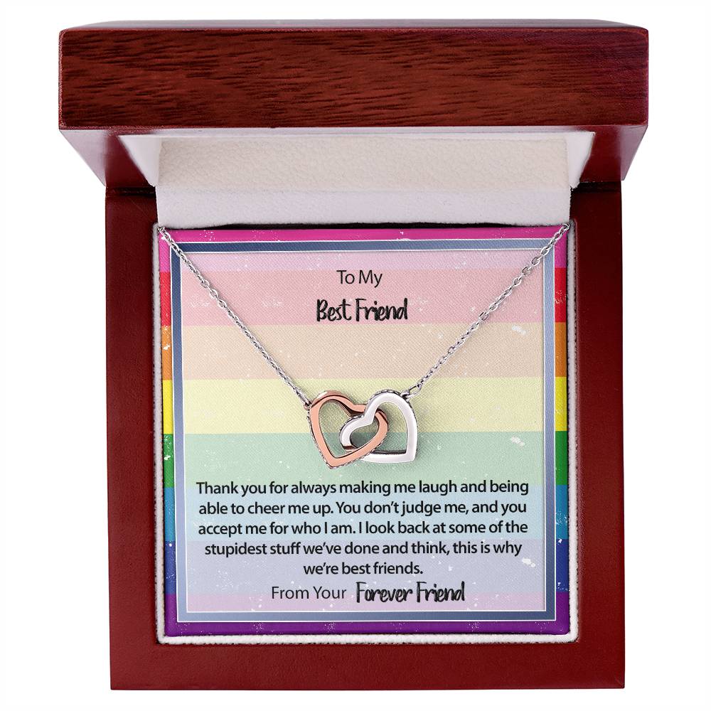 This Is Why We'Re Best Friend Necklace Interlocking Hearts Necklace