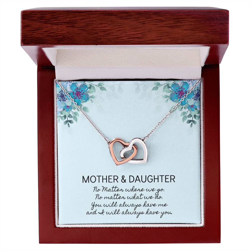 Mother And Daughter Sentimental Jewelry Necklace Gift For Mothers Day Gift For Daughter Birthday Presents For Mom Birthday Interlocking Hearts Necklace