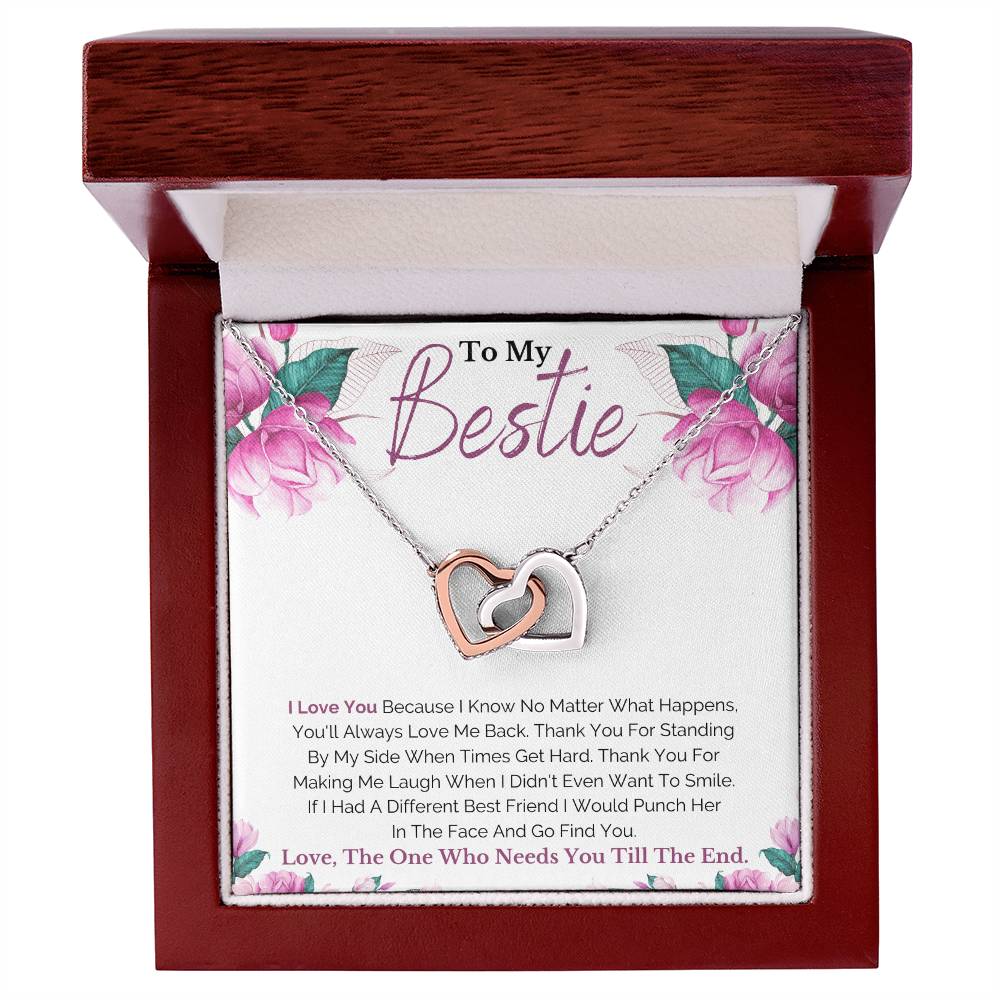 To My Best Friend Necklace Interlocking Hearts Necklace