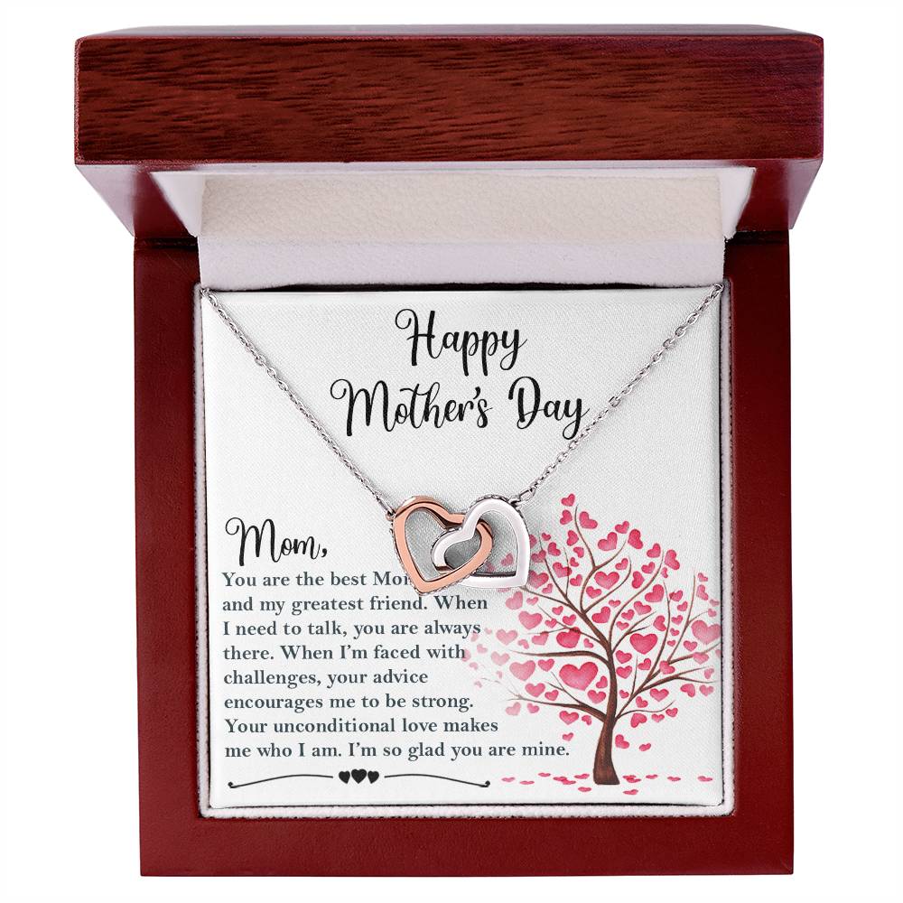 You Are The Best Mom - Happy Mother'S Day Necklace Interlocking Hearts Necklace
