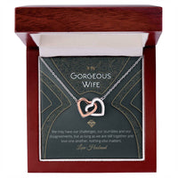 Unique & Romantic Husband To Wife Gift Necklace Interlocking Hearts Necklace