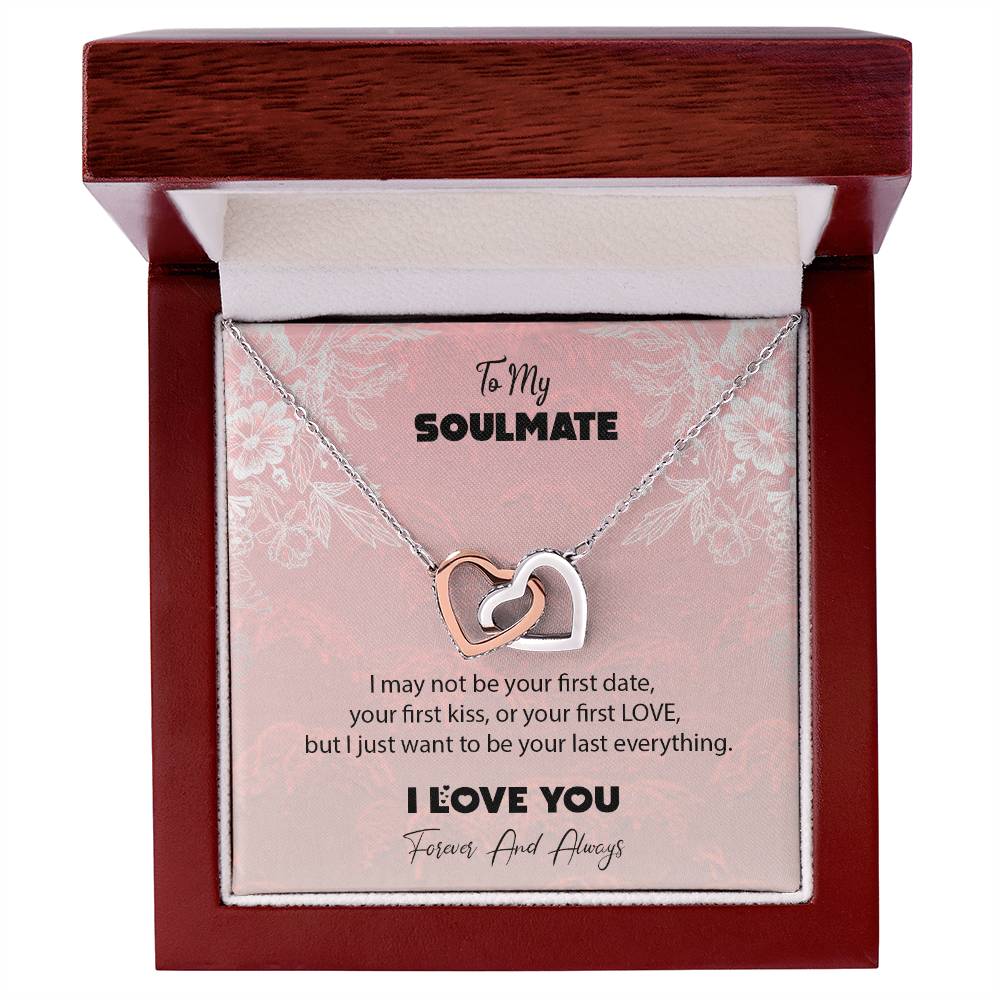 To My Soulmate Interlocked Hearts Necklace Interlocking Hearts Necklace