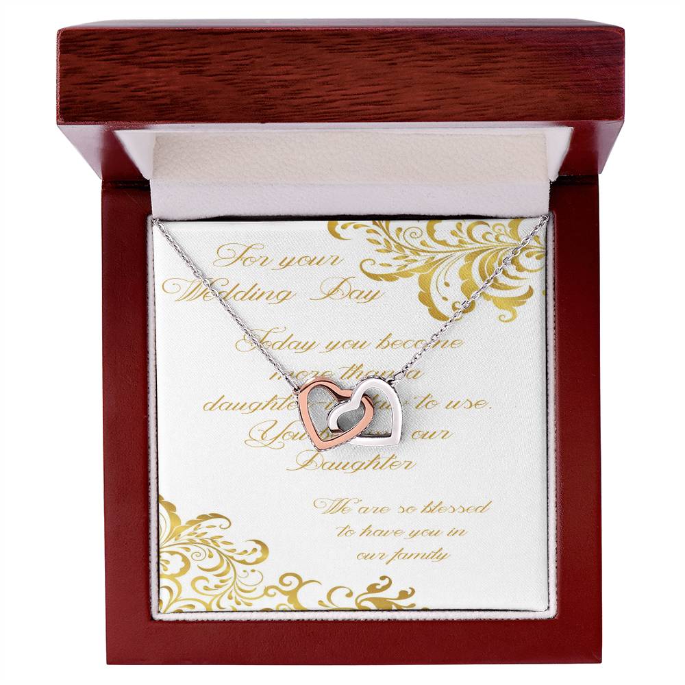 Daughter-In-Law Wedding Interlocking Hearts Necklace