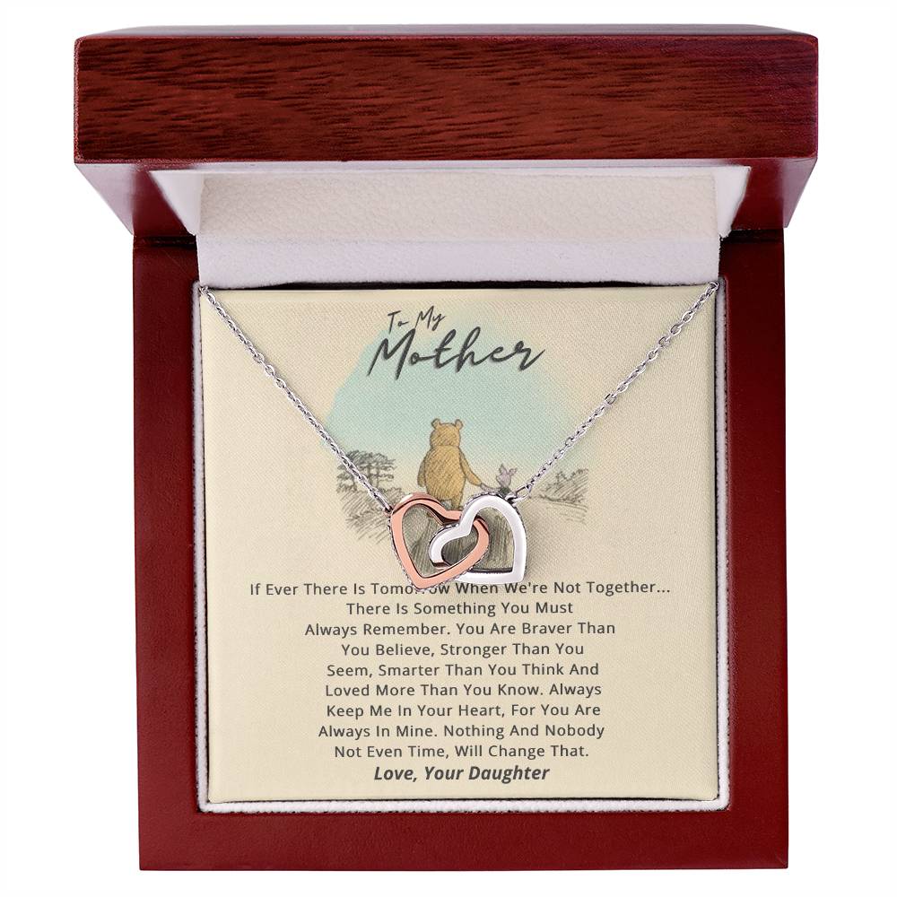 To My Mother - The Ever Tomorrow Necklace Gift Interlocking Hearts Necklace