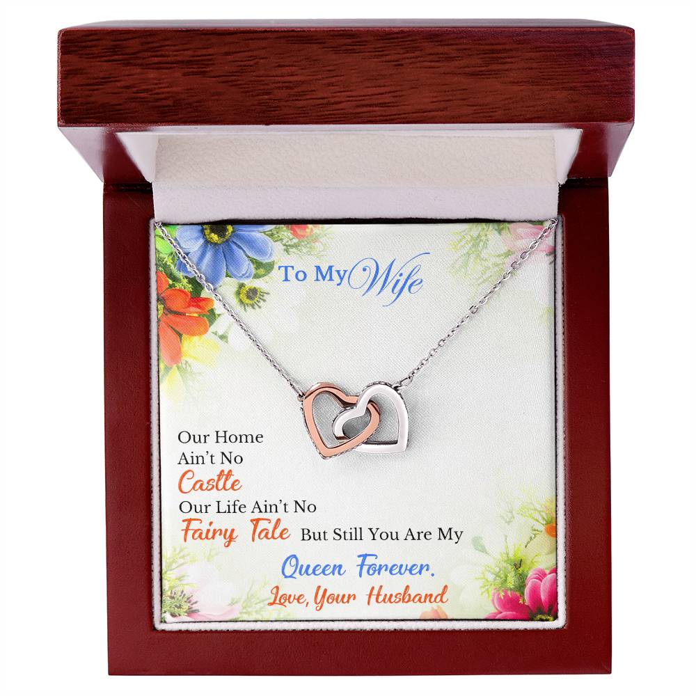 Husband To Wife Necklace Interlocking Hearts Necklace