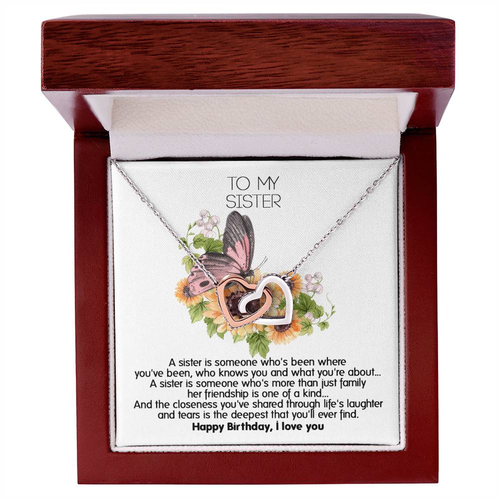 Give This Unique Necklace For Your Sister'S Birthday ! Interlocking Hearts Necklace
