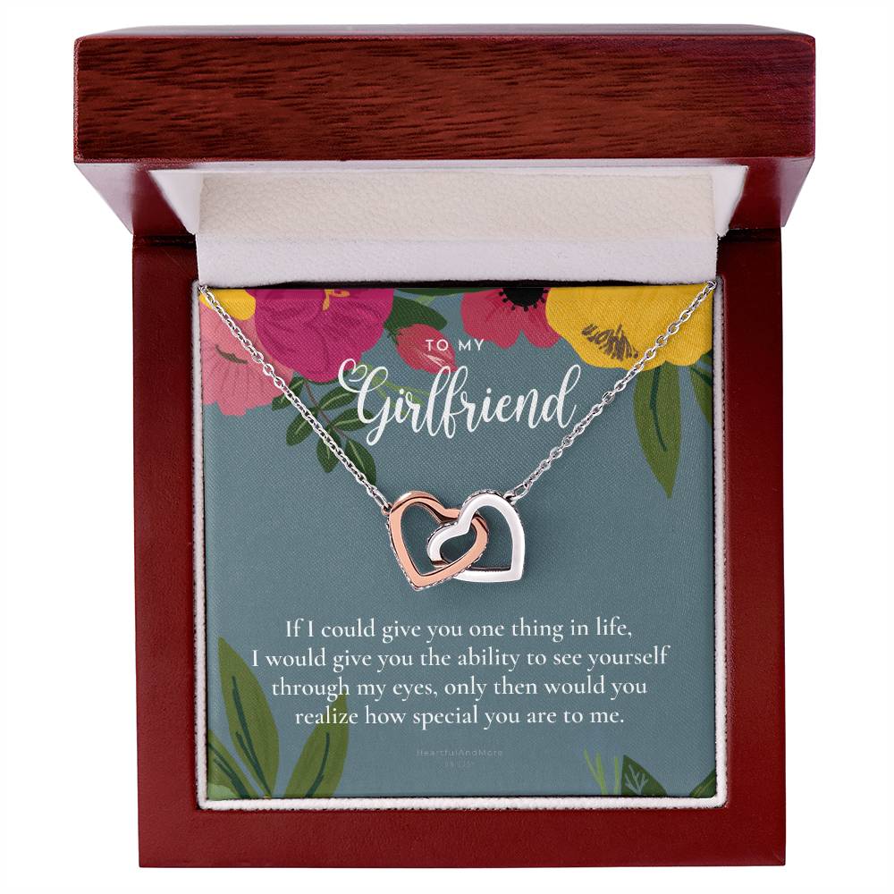 To My Girlfriend Girlfriend Necklace Anniversary Gift For Girlfriend Girlfriend Gift Gift For Girlfriend Necklace For Girlfriend Christmas Gift Birthday Gift Interlocking Hearts Necklace