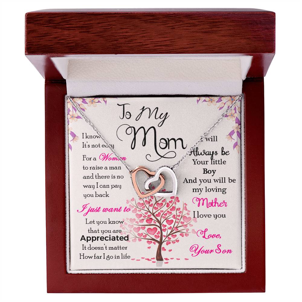 Mother'S Day Necklace Interlocking Hearts Necklace